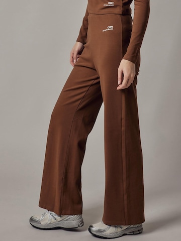 évasé Pantalon 'Panta Palazzo in Interlock' OWN Off With Nature en marron