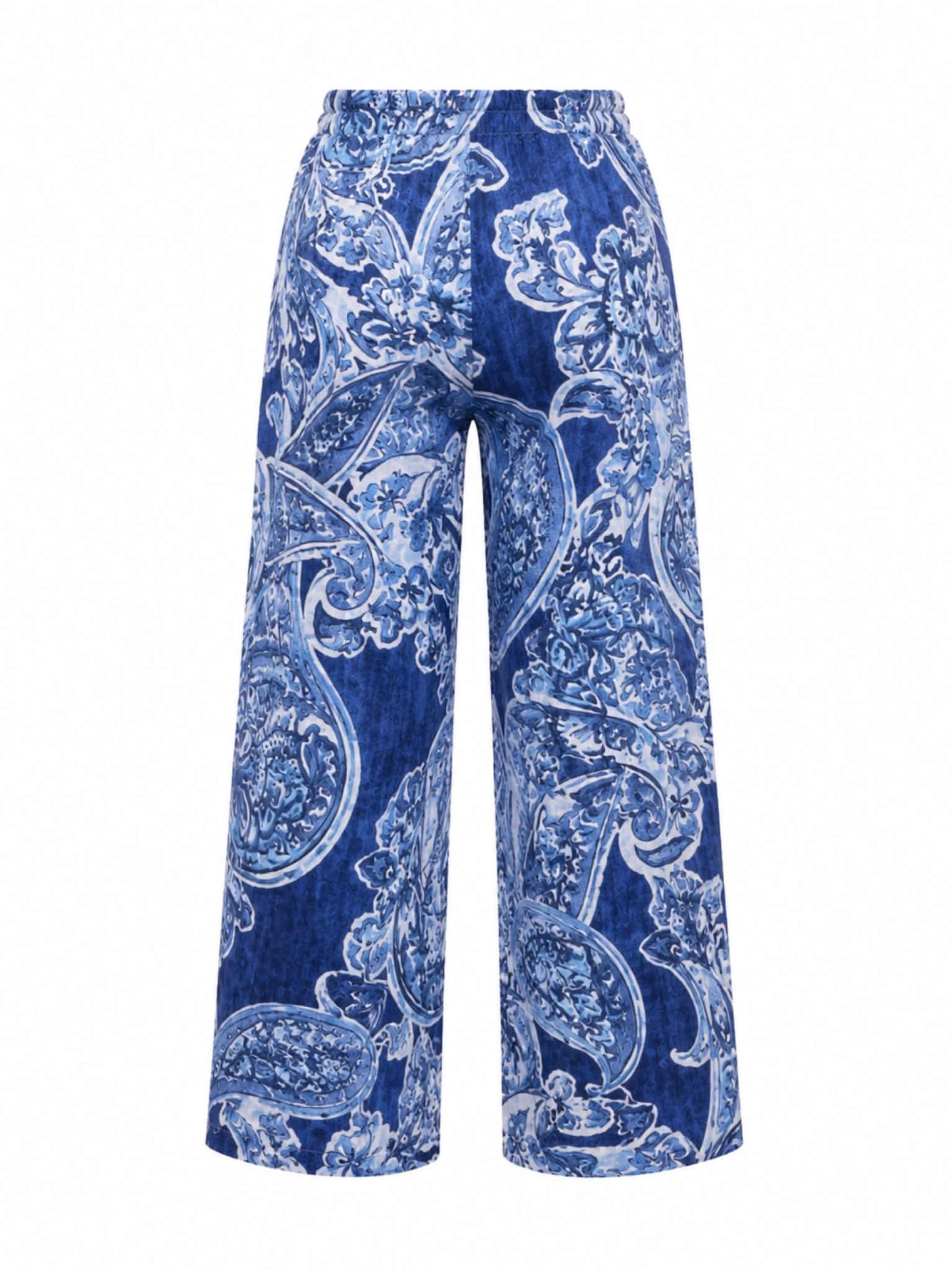 NAYELPARIS Wide Leg Housut 'SANTORINI' värissä monivärinen