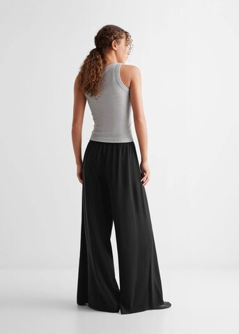 MANGO TEEN Wide leg Pants 'Argan' in Black