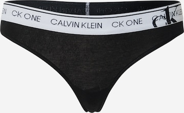 Calvin Klein Underwear String in Black: front