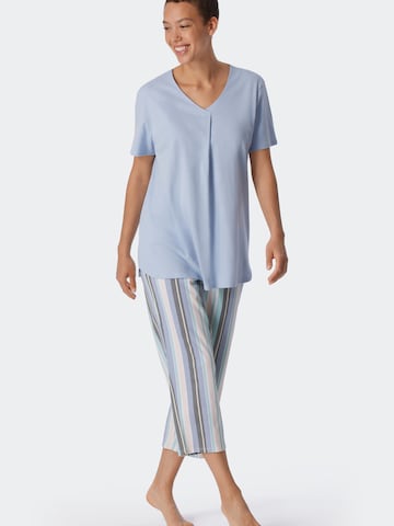 SCHIESSER Pyjama ' Comfort Fit ' in Blauw: voorkant