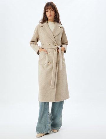 Koton Between-seasons coat in Beige: front