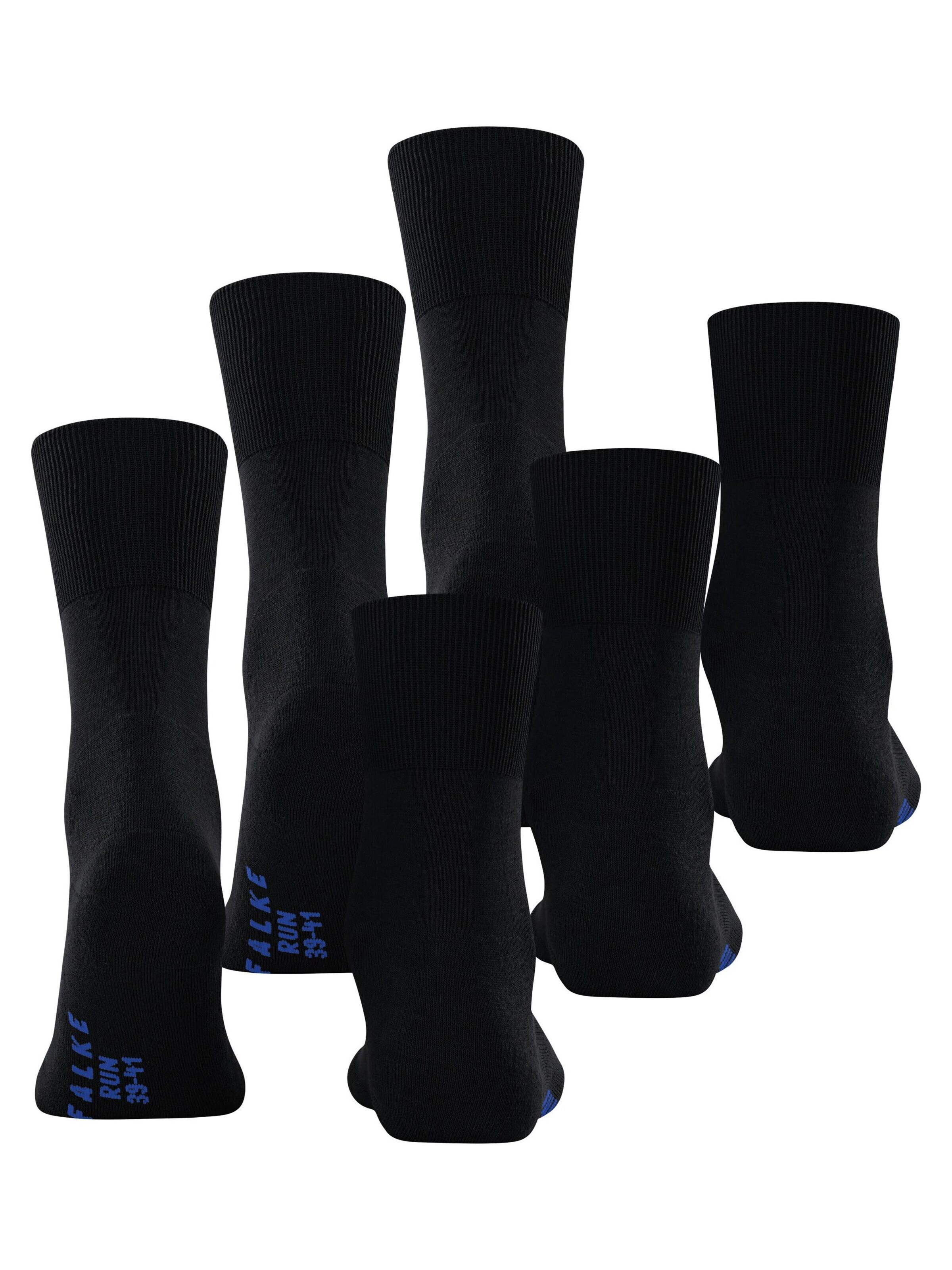 FALKE Socken 'Run 3-Pack'‌‌‌‌‌‌‌‌‌ in Schwarz
