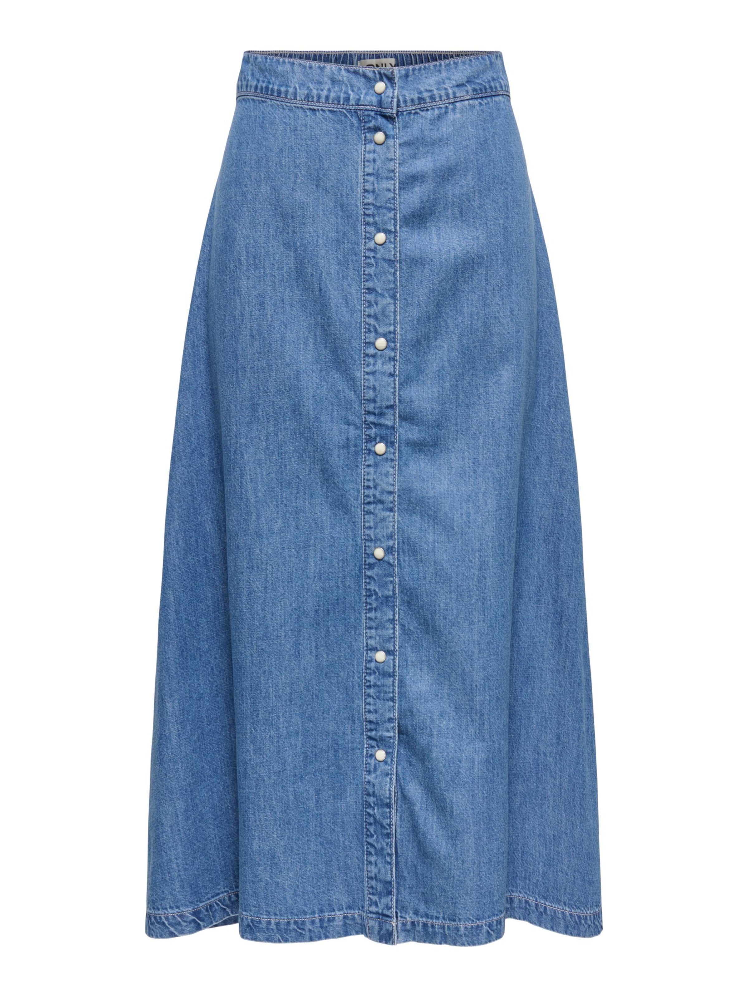 Jupe 'ONLNOEMI' ONLY en bleu : devant