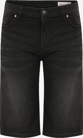 s.Oliver Regular Shorts 'Casby' in Schwarz: predná strana