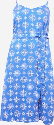 ONLY Carmakoma Καλοκαιρινό φόρεμα 'CARBLUES LIFE' σε μπλε: μπροστά