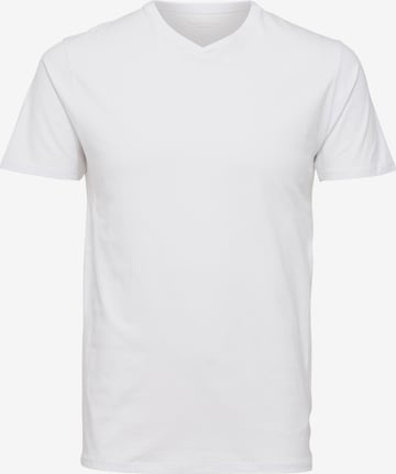 T-Shirt SELECTED HOMME en blanc : devant