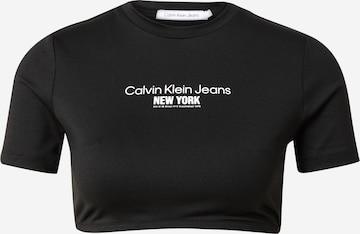 Calvin Klein Jeans Tričko – černá: přední strana