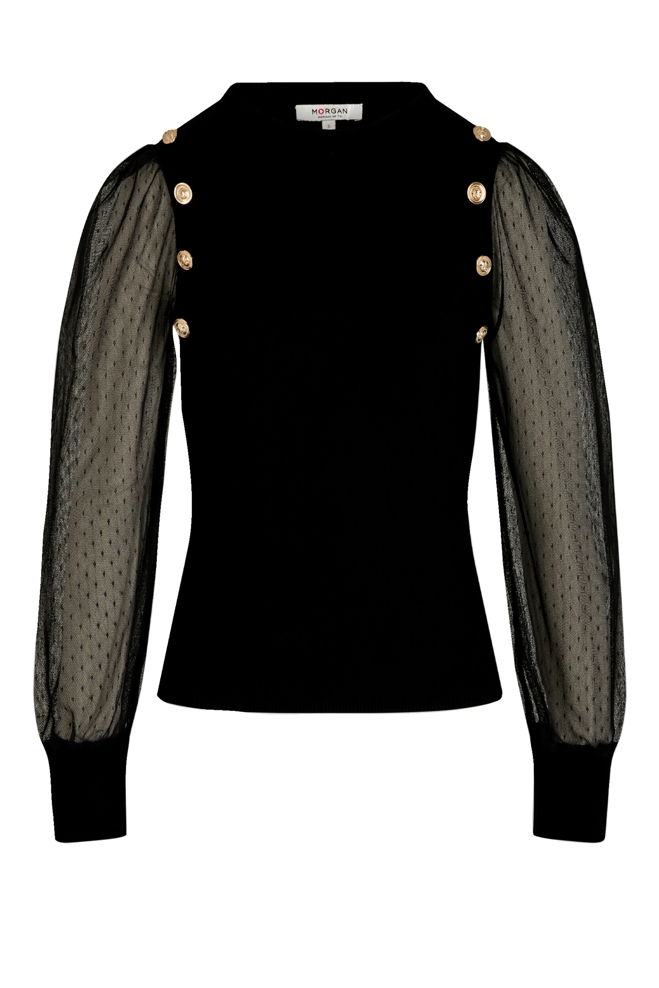 Morgan - Jersey '252-MALIA' en negro: frente