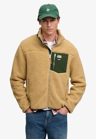 smėlio Superdry & Co Flisinis džemperis 'MOUNTAIN': priekis