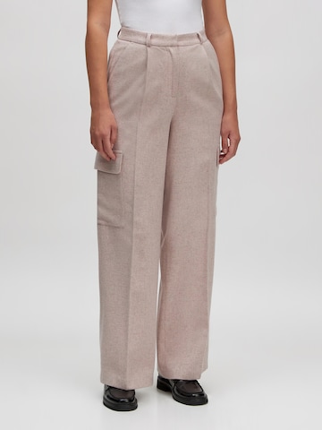 EDITED Loosefit Housut 'Tjarda' värissä beige: etupuoli