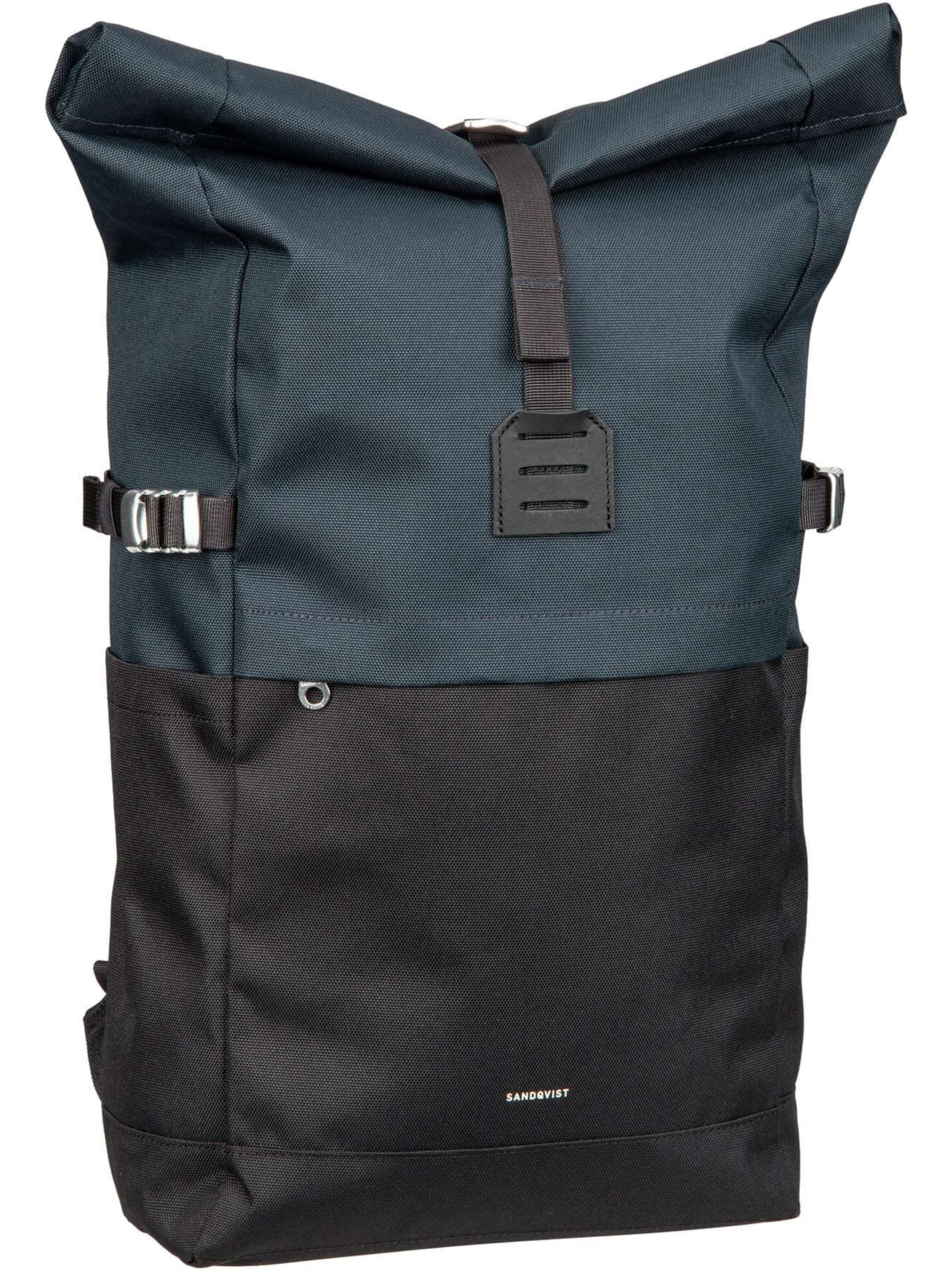 SANDQVIST Backpack 'Icon Rolltop BP M' in Blue: front