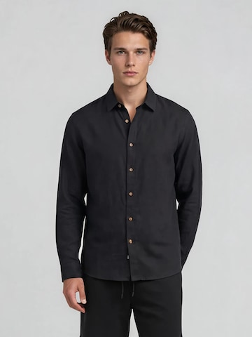 Funky Buddha Средняя посадка Рубашка в Черный: спереди