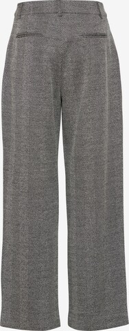 ICHI Regular Pleated Pants 'KATE' in Grey