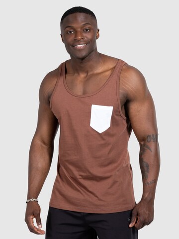 T-Shirt 'Marcelo' Smilodox en marron : devant