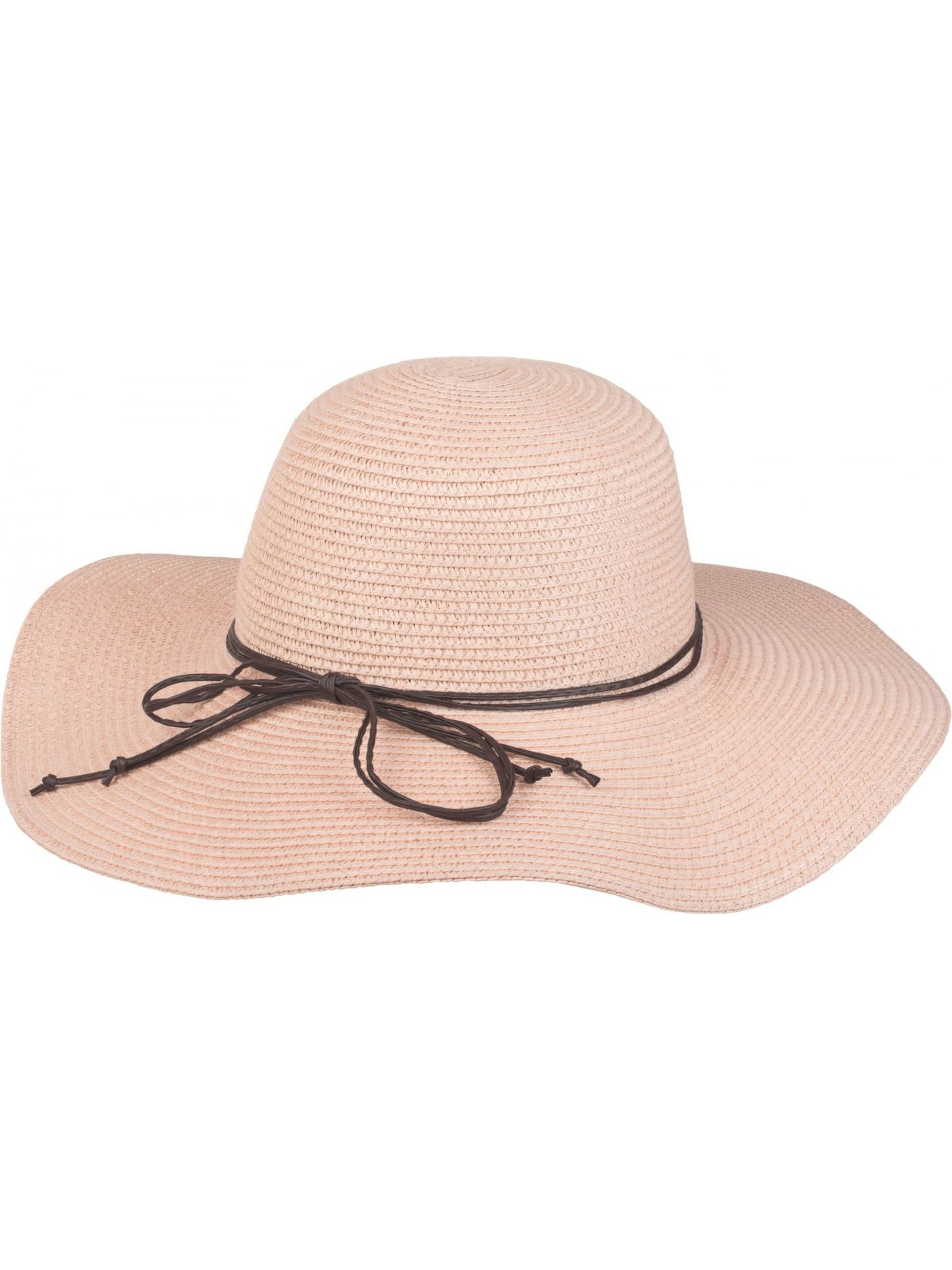 styleBREAKER Hat 'Floppy Sonnenhut mit schmalem Zierband und Schleife' in Pink: front