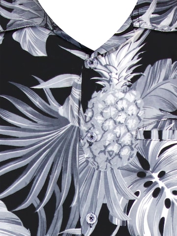 King Kameha Blouse 'Pineapple Leaves' in Grey