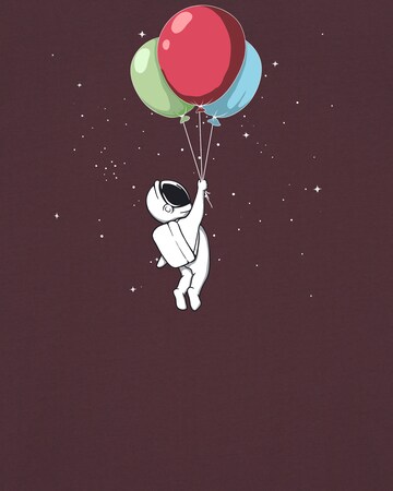 T-Shirt 'Little Balloon Astronaut' Watapparel en rouge
