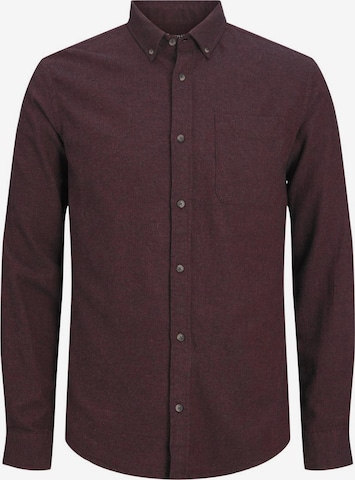 JACK & JONES Button Up Shirt 'Classic' in Red: front