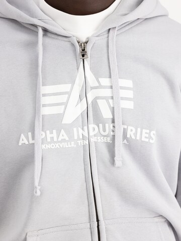 ALPHA INDUSTRIES Sweatjacke in Grau