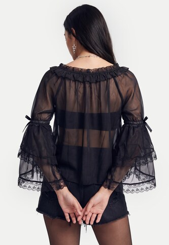 myMo ROCKS Bluse in Schwarz