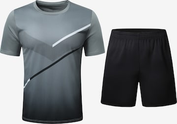 YOUTHUP Tracksuit 'Stichdicht' in Grey: front