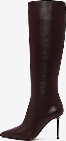 Derimod Overknee laarzen in Rood: voorkant