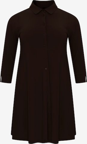 Yoek Shirt Dress 'Dolce' in Brown: front