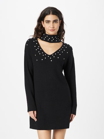 Rochie tricotat de la River Island pe negru: față