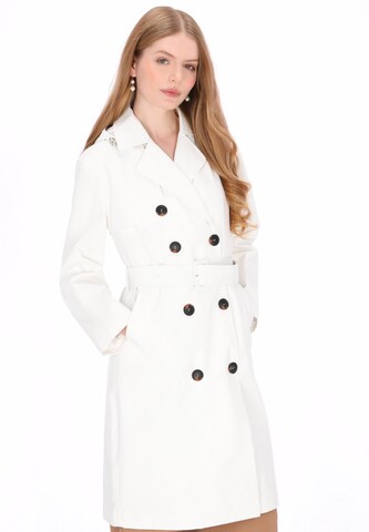 DreiMaster Klassik - Sobretudo meia-estação em branco: frente