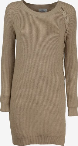 Influencer Pullover 'Tie upl' in Beige: predná strana