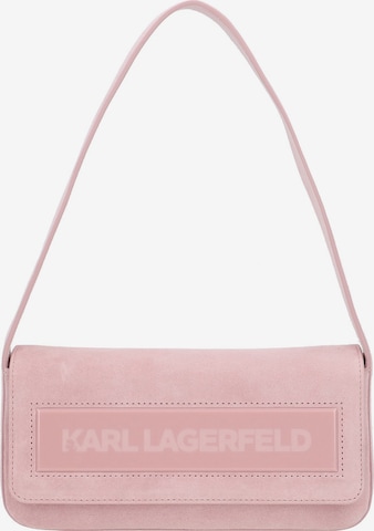 Borsa a spalla 'Essential ' di Karl Lagerfeld in rosa: frontale