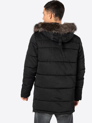 Superdry Winter Parka 'Chinook' in Black: front