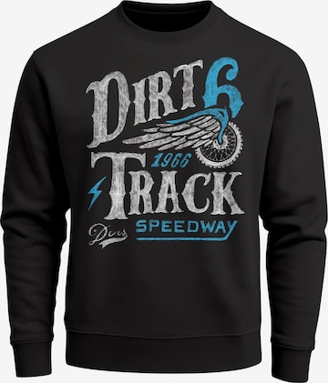 Neverless Sweatshirt 'Dirt Track' in Black: front