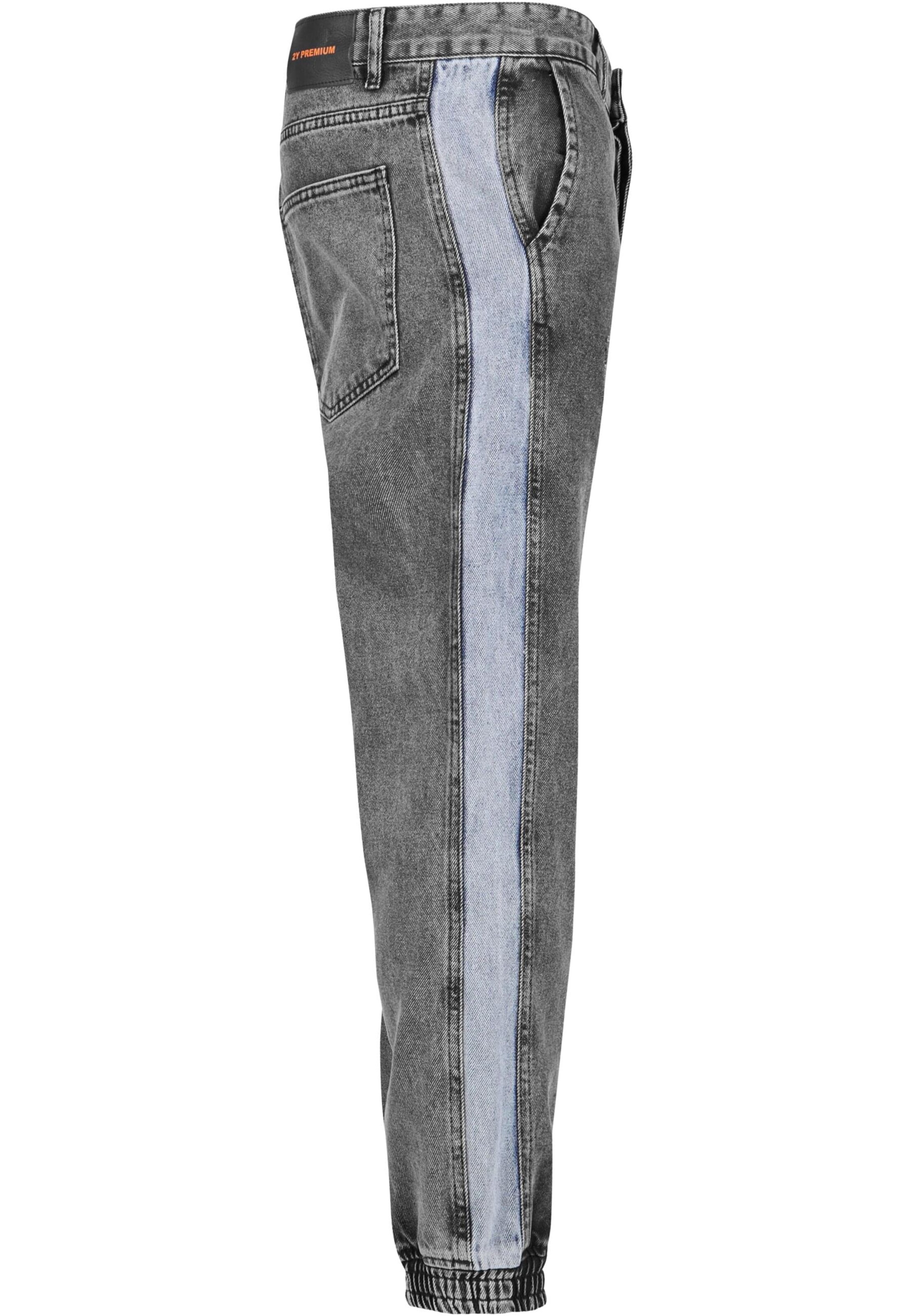 2Y Premium Tapered Jeans in Grau