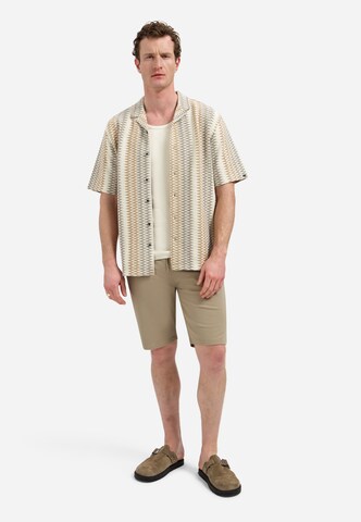 No Excess Regular fit Button Up Shirt in Beige