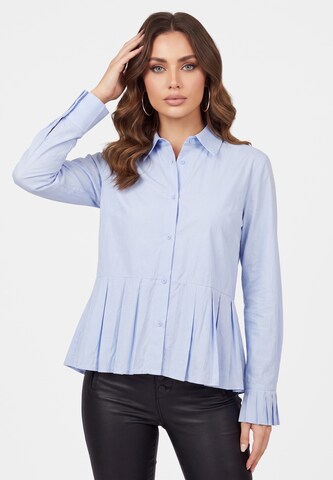 faina Blouse 'Feminine' in Blauw: voorkant