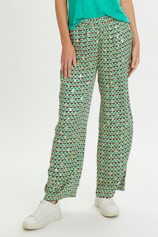 CULTURE Wide leg Pants 'Malin' in Green: front
