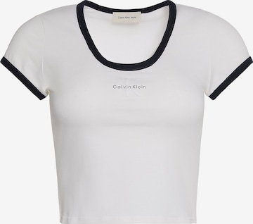 T-shirt Calvin Klein Jeans en blanc : devant