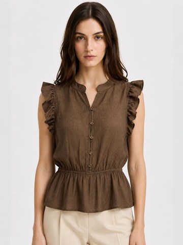 MixRay Blouse in Brown: front