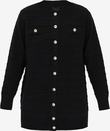 DreiMaster Klassik Πλεκτή ζακέτα 'Classic' σε μαύρο: μπροστά