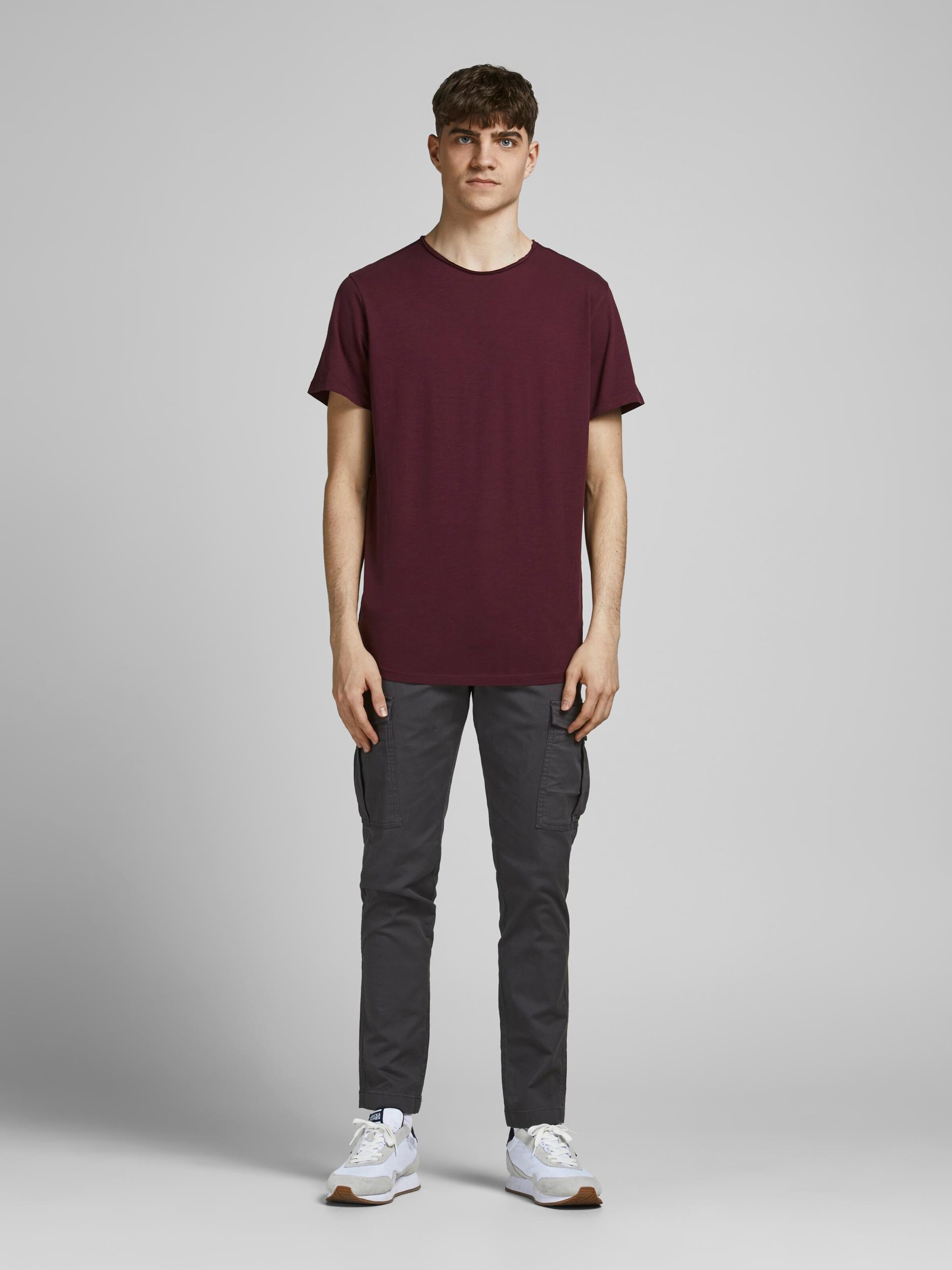 Männer Shirts JACK & JONES T-Shirt 'Basher' in Bordeaux - EF88046 Männer Shirts JACK & JONES T-Shirt 'Basher' in Bordeaux - EF88046