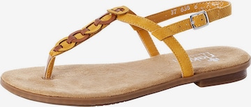 RIEKER T-Bar Sandals in Yellow: front