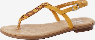 Flip-flops RIEKER pe maro / galben miere, Vizualizare produs
