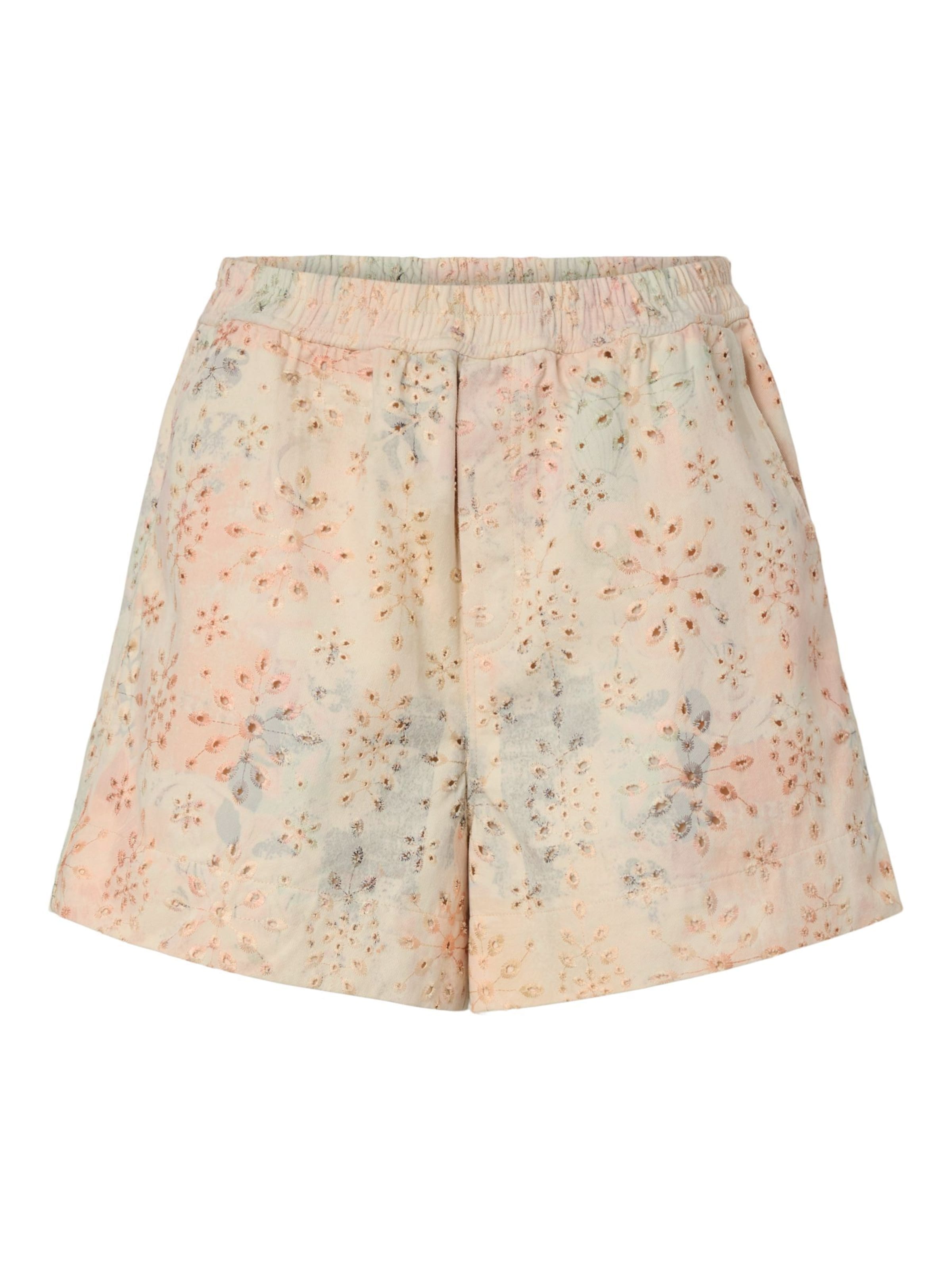 YAS Regular Broek in Beige: voorkant