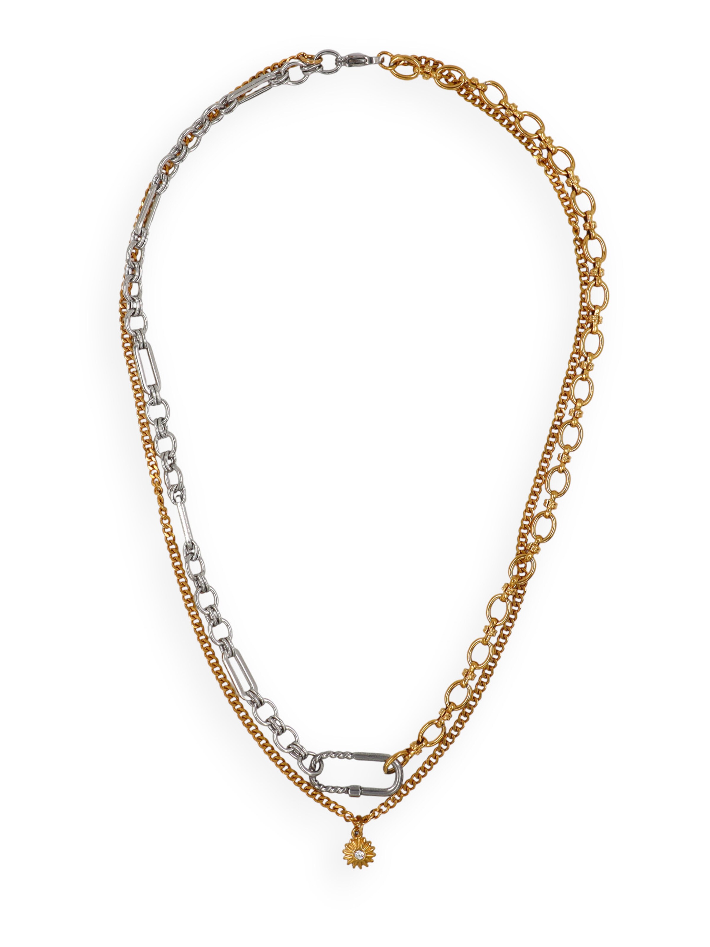 Fräulein Wunder Kette 'Bicolor Kette Edelstahl M Lux'‌‌ in Mischfarben: Vorderseite