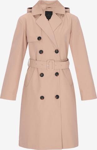 DreiMaster Klassik - Sobretudo meia-estação em bege: frente