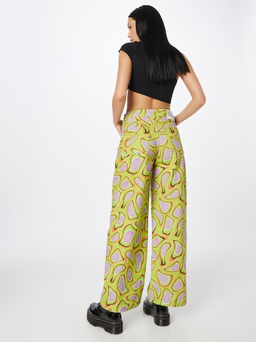 The Ragged Priest Wide leg Jeans 'AURA' in Green