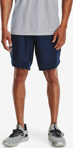 UNDER ARMOUR Loose fit Workout Pants 'Train' in Blue: front