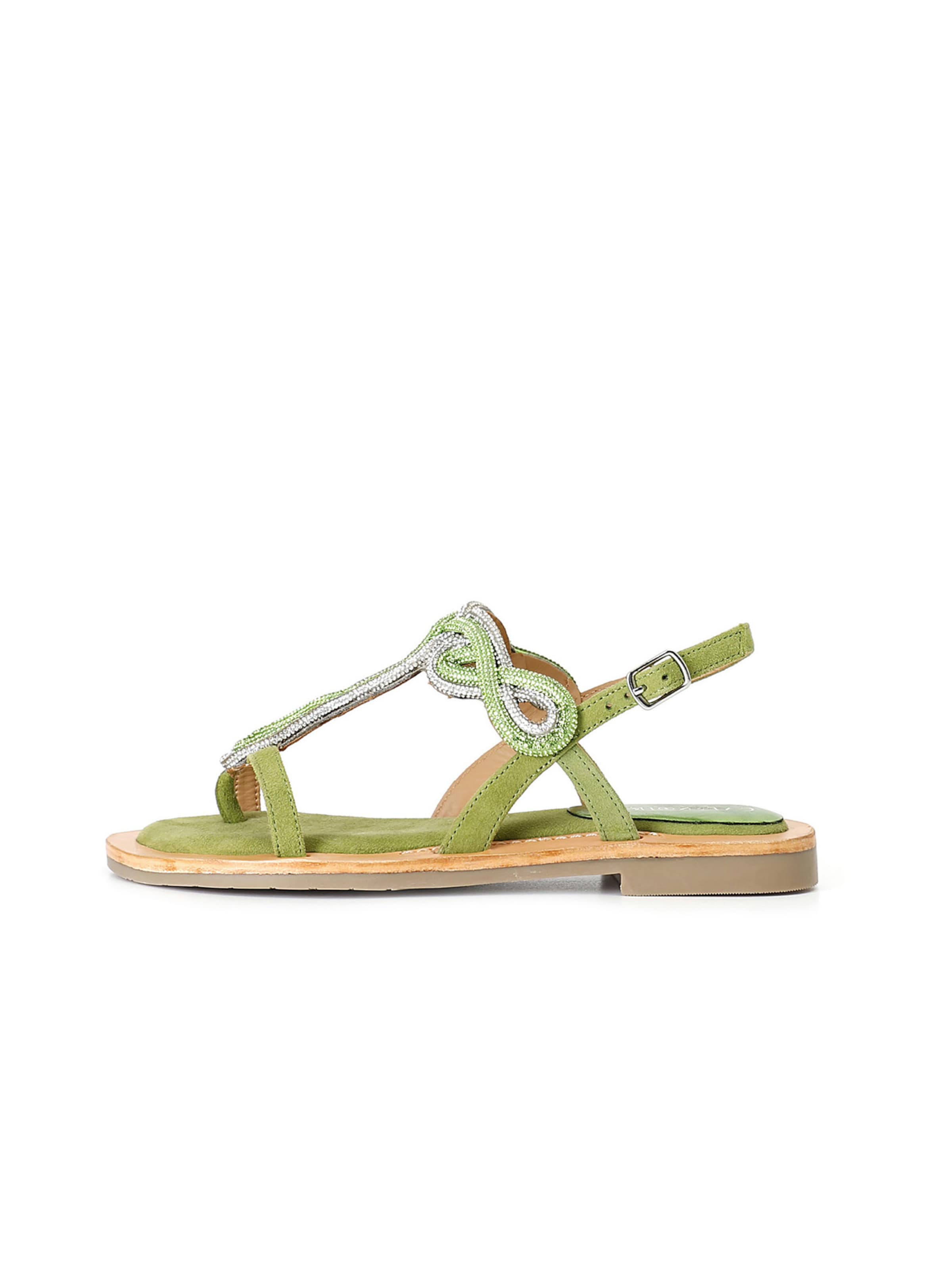Sandalo di CAFè NOIR in verde: frontale